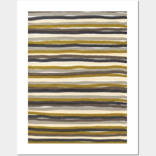 Brown and Green Striped Posters and Art